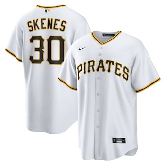 Men%27s Pittsburgh Pirates #30 Paul Skenes Nike White Home Replica Player Jersey->customized nba jersey->Custom Jersey